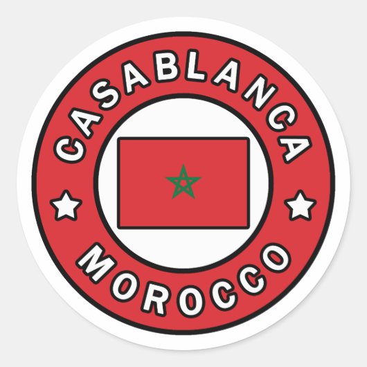 Sticker Rond Casablanca Maroc (Devant)
