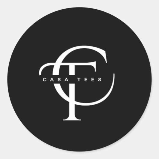 Sticker Rond "CasaTees : Express-toi dans le style" (Devant)