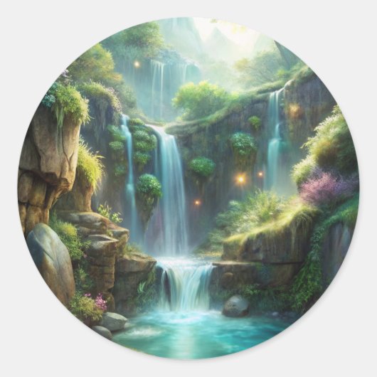 Sticker Rond Cascade (Devant)