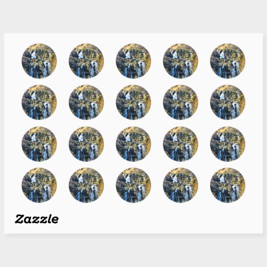 STICKER ROND CASCADE (Feuille)
