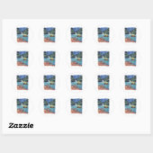 Sticker Rond Cascade colorée (Feuille)