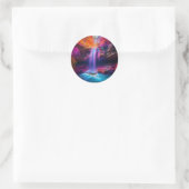 Sticker Rond Cascade colorée Imaginaire (Sac)