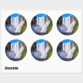 Sticker Rond Cascade et arc-en-ciel (Feuille)