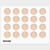 Sticker Rond Cascade Floral de Mariage Rustique (Feuille)
