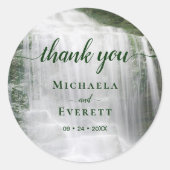 Sticker Rond Cascade Nature Merci Mariage extérieur (Devant)