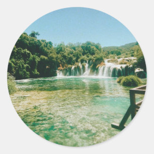 Sticker Rond Cascades de Krka - Parc national de Krka - Croatie