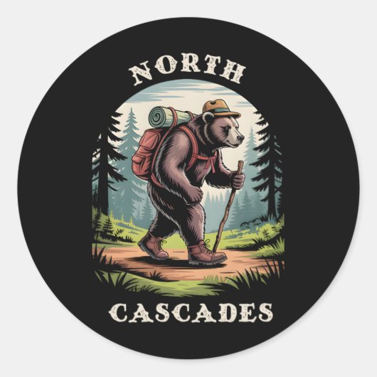 Sticker Rond Cascades du Nord (Devant)