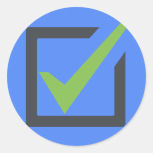 Sticker Rond Case à cocher Emoji