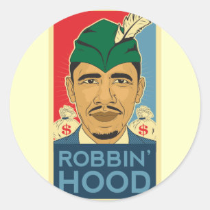 Sticker Rond Caserne Obama d'autocollant de Robin Hood de capot