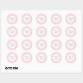 Sticker Rond Casiers ronds de Merci en rose (Feuille)