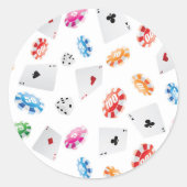 Sticker Rond Casino, Accessoires Jeux motif (Devant)