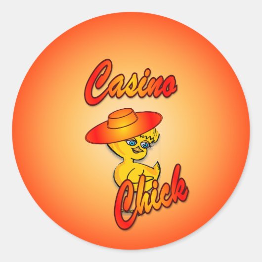Sticker Rond Casino Chick #5 (Devant)