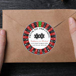 Sticker Rond Casino Las Vegas Roulette Roulette Merci<br><div class="desc">Las Vegas est connu pour son style de vie glamour et extravagant, et quelle meilleure façon de capter son essence que de l'intégrer dans un thème mariage ? Un choix populaire parmi Las Vegas casino thème design mariage est une roulette conception roue. La roulette n'est pas seulement un symbole de...</div>