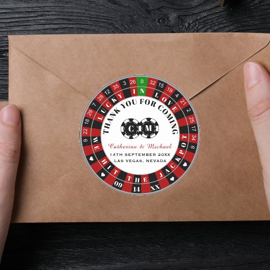 Sticker Rond Casino Las Vegas Roulette Roulette Merci