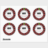 Sticker Rond Casino Las Vegas Roulette Roulette Merci (Feuille)