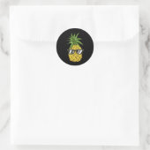 Sticker Rond casque à ananas (Sac)