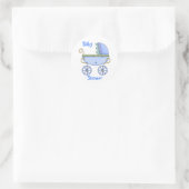 Sticker Rond Casque bleu pour bébé garçon Enveloppe douche pour (Sac)