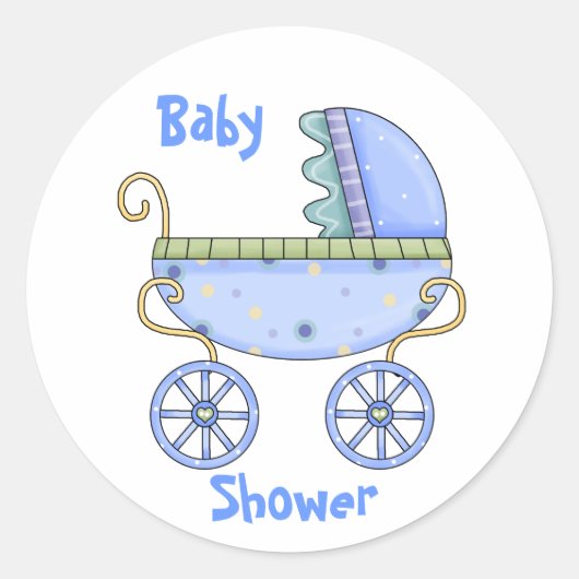 Sticker Rond Casque bleu pour bébé garçon Enveloppe douche pour (Devant)
