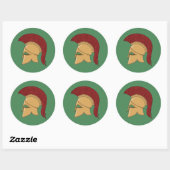 Sticker Rond Casque Corinthien (Feuille)