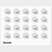 Sticker Rond casque de football (Feuille)