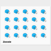 Sticker Rond Casque de football bleu clair (Feuille)
