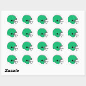 Sticker Rond Casque de football vert (Feuille)