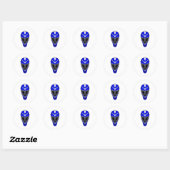 Sticker Rond Casque de gardien bleu (Feuille)