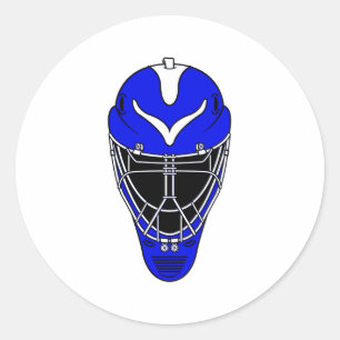 Sticker Rond Casque de gardien bleu