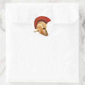 Sticker Rond Casque de guerrier grec antique (Sac)