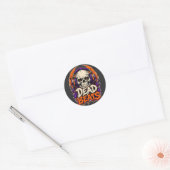 Sticker Rond Casque Dead Beats crâne (Enveloppe)