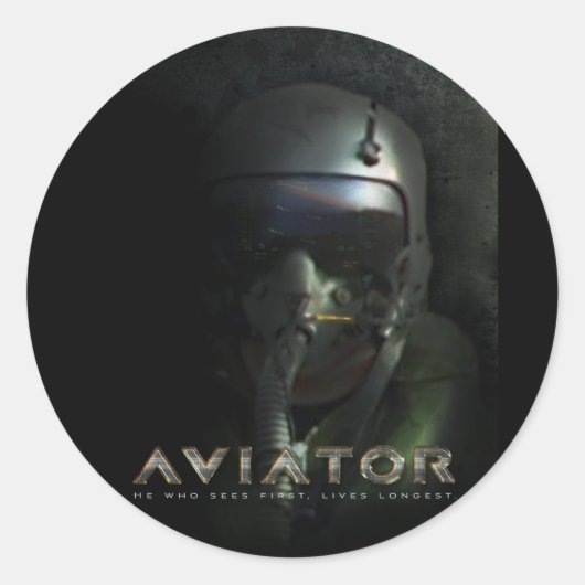 Sticker Rond Casque Hud du pilote de chasse (Devant)