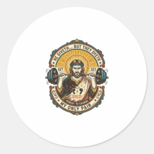 Sticker Rond Casque Jésus tête morte réglage moyen silencieux G