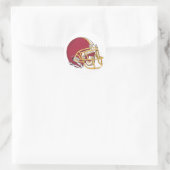 Sticker Rond Casque Red & Gold Football (Sac)