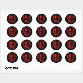 Sticker Rond Casque Robot Cop (Feuille)