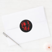 Sticker Rond Casque Robot Cop (Enveloppe)