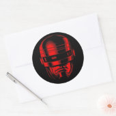 Sticker Rond Casque Robot Cop (Enveloppe)