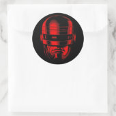 Sticker Rond Casque Robot Cop (Sac)