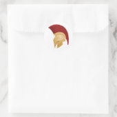 Sticker Rond Casque Spartan ou Trojan (Sac)