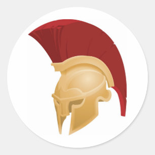 Sticker Rond Casque Spartan ou Trojan
