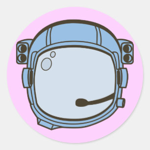 Sticker Rond Casque spatial