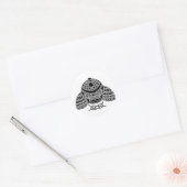 Sticker Rond Casque Sun moon Samurai (Enveloppe)