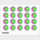 Sticker Rond Casque vert (Feuille)