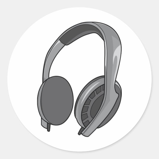 Sticker Rond Casques - écouteurs - Casques audio 2 (Devant)