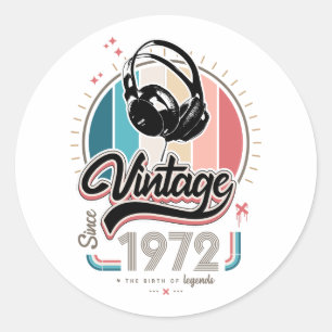 Sticker Rond Casques vintages depuis 1972
