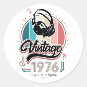 Sticker Rond Casques vintages depuis 1976