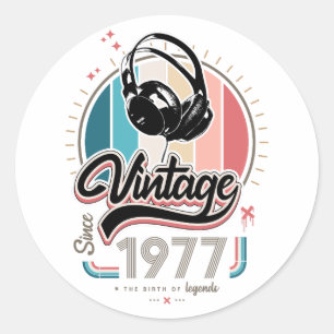 Sticker Rond Casques vintages depuis 1977