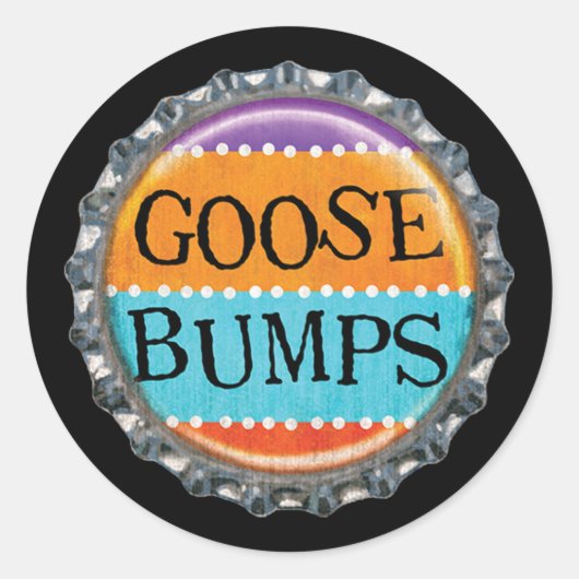 Sticker Rond Casquette de bouteille Halloween Goosebumps (Devant)