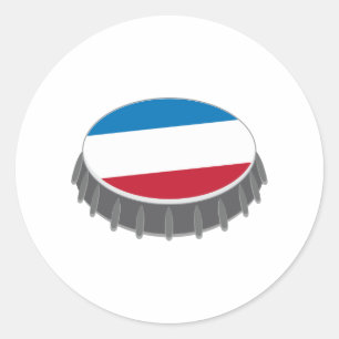 Sticker Rond Casquette de bouteilles