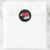 Sticker Rond Casquette de Noël (Sac)