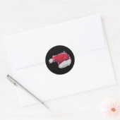 Sticker Rond Casquette de Noël (Enveloppe)